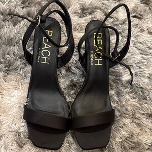 Beach by Matisse Black Strappy Heels